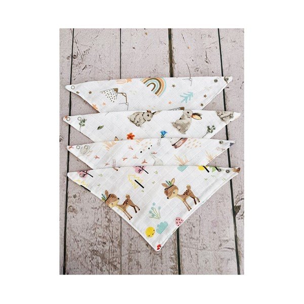 Balti muslino šliaužtinukai, 4 vnt. Mila - Lydia&Co-image-3