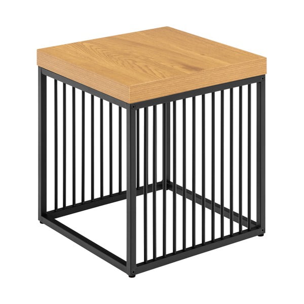 Šoninis stalas su ąžuolo dekoro stalviršiu 40x40 cm Strington – Actona-image-3