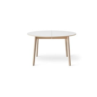 Išskleidžiamas valgomojo stalas su baltu stalviršiu Hammel Single Ø130