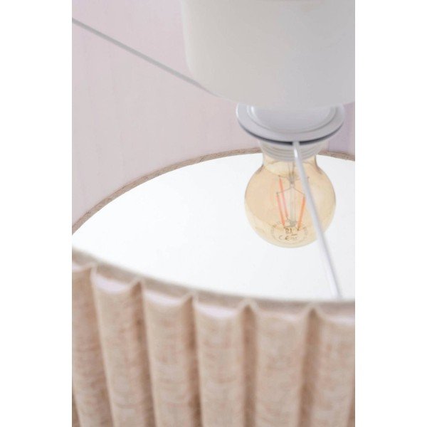 Smėlio spalvos iš lino lubinis šviestuvas ø 40 cm Alina – Jotex-image-3