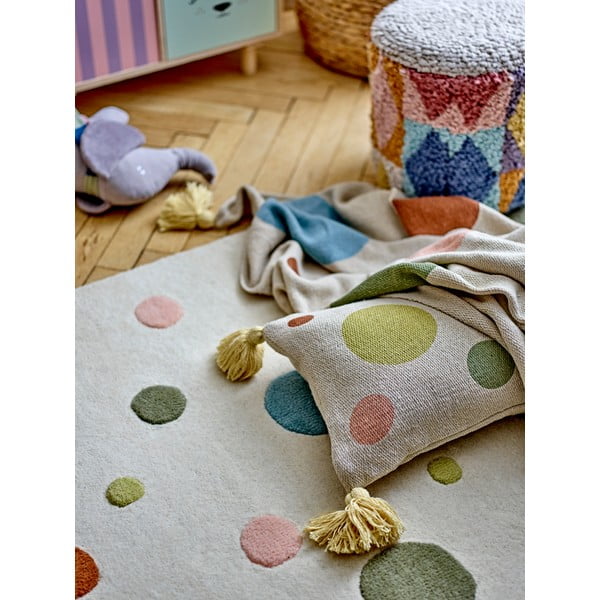 Kreminės spalvos vaikiškas pledas 130x160 cm Clennie – Bloomingville Mini-image-3