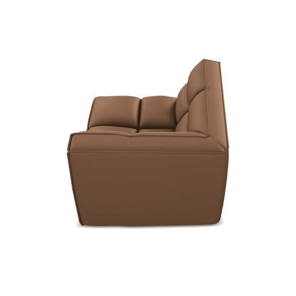 Rudos spalvos iš dirbtinės odos modulinė sofos dalis Kalai – Makamii-image-3