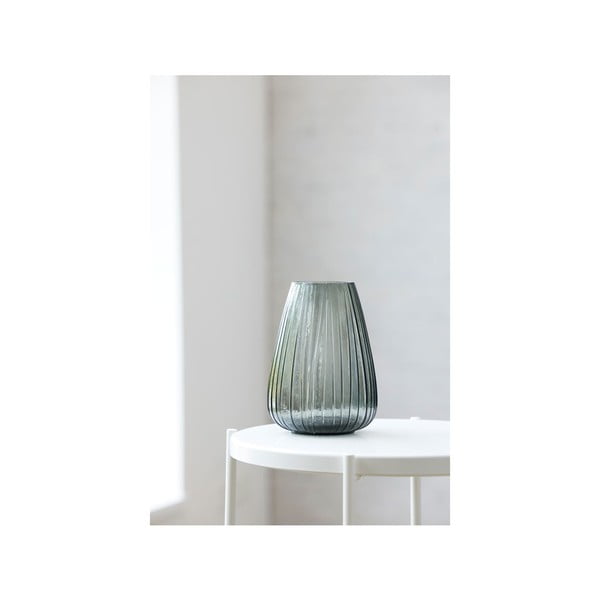 Pilka stiklinė vaza Bitz Kusintha, aukštis 22 cm-image-3