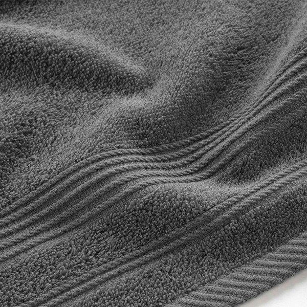 Tamsiai pilkos spalvos iš frote audinio iš medvilnės rankšluostis 30x50 cm Tendresse – douceur d'intérieur-image-2