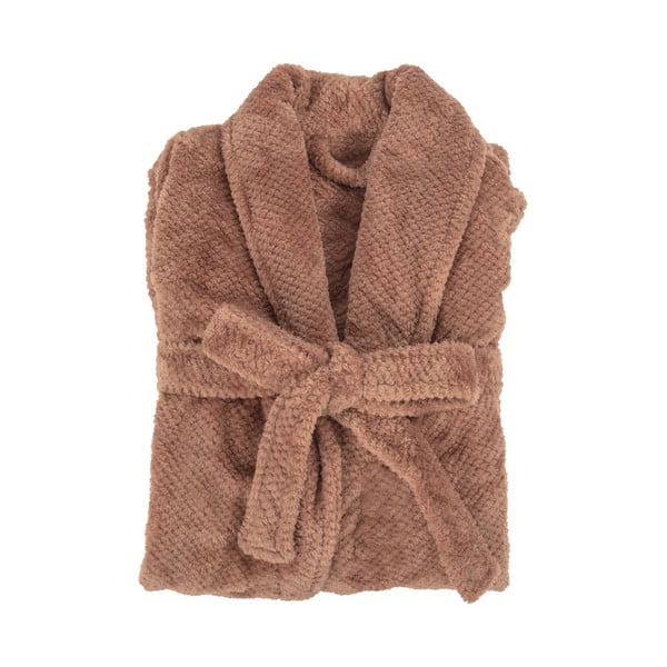 Rudos spalvos iš mikropliušo chalatas S/M Pippa – Tiseco Home Studio-image-2