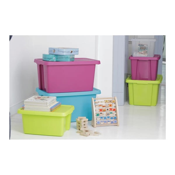 Mėlyna daiktadėžė su dangčiu Curver Essentials, 45 l-image-3