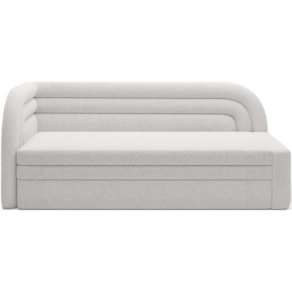 Kreminės spalvos iš boucle sulankstoma/su sandėliavimo vieta sofa su kairiuoju kampu 223 cm Fabillo – ELTAP