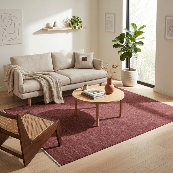 Bordo spalvos kilimas 160x230 cm Puro – ESTE-image-2