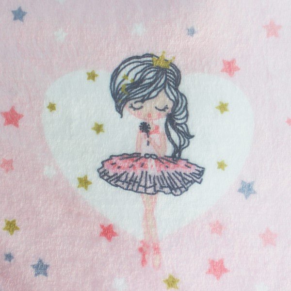 Iš mikroflanelės vaikiškas pledas rožinės spalvos 125x150 cm Petite Etoile – douceur d'intérieur-image-2