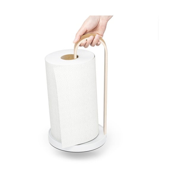 Iš medienos popierinio rankšluosčio stovas baltos spalvos ø 17 cm Bellwood – Umbra-image-3