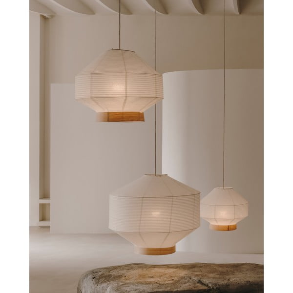 Šviestuvo gaubtas baltos spalvos ø 80 cm Hila – Kave Home-image-2