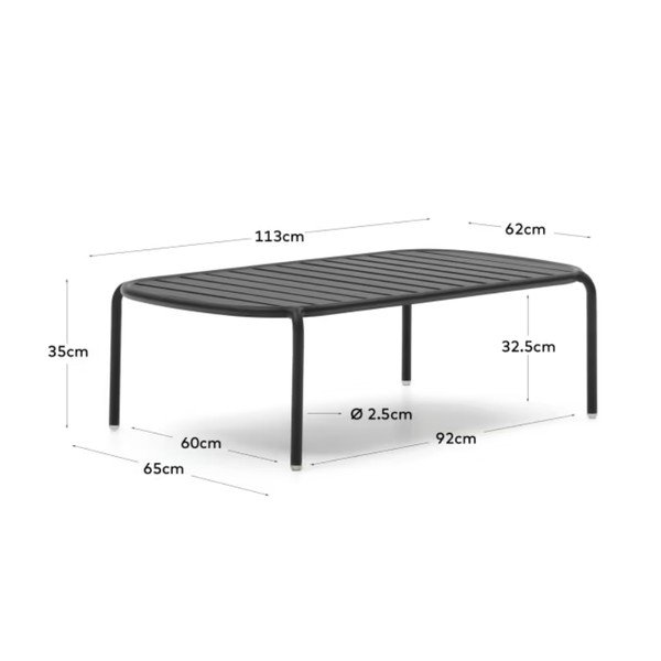 Sodo sandėliavimo stalas 65x113 cm Joncols - Kave Home-image-2