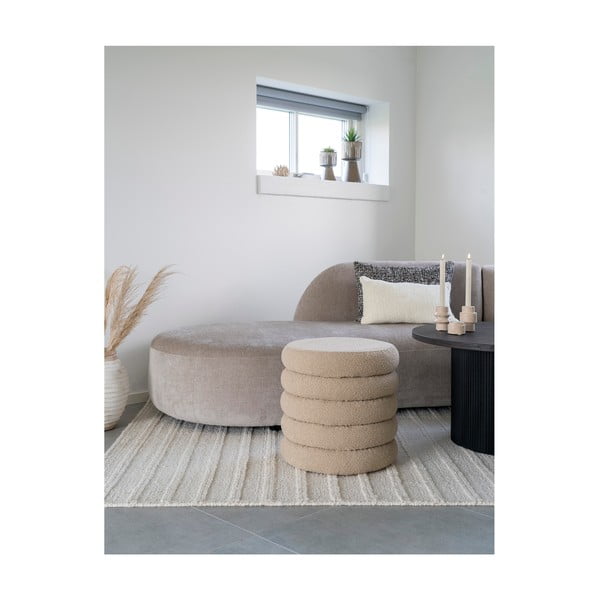 Pufas smėlio spalvos iš boucle Brooklyn – House Nordic-image-1