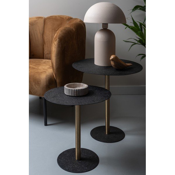 Iš metalo apvalios formos šoninis stalas ø 50 cm  Dex  – Leitmotiv-image-1
