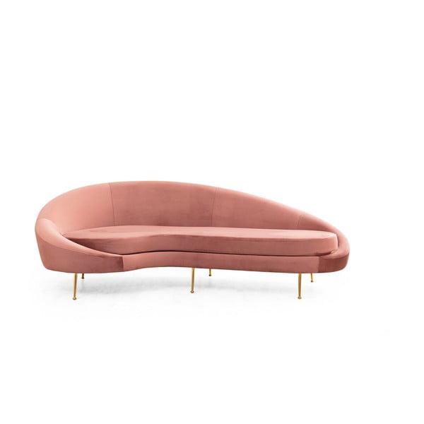 Sofa šviesiai rožinės spalvos 255 cm Eses – Artie