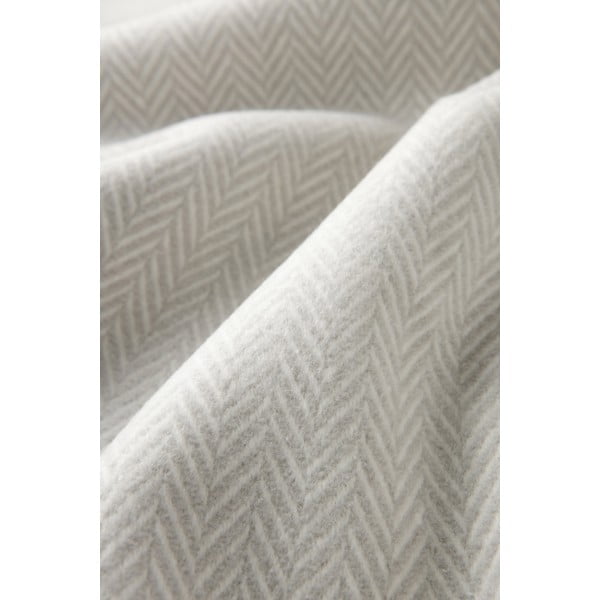 Šviesiai pilkas pledas su medvilne Euromant Skyline, 140 x 160 cm-image-3