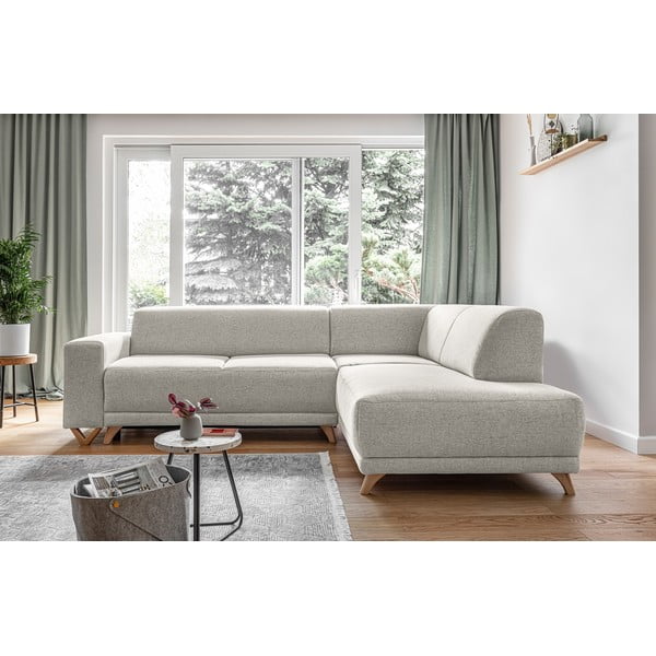 Smėlio spalvos sulankstoma/su sandėliavimo vieta kampinė sofa (su dešiniuoju kampu/„L“ formos) Classy Sophie – Miuform-image-1
