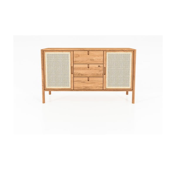 Žema ąžuolinė komoda 142x84 cm Pola - The Beds-image-2