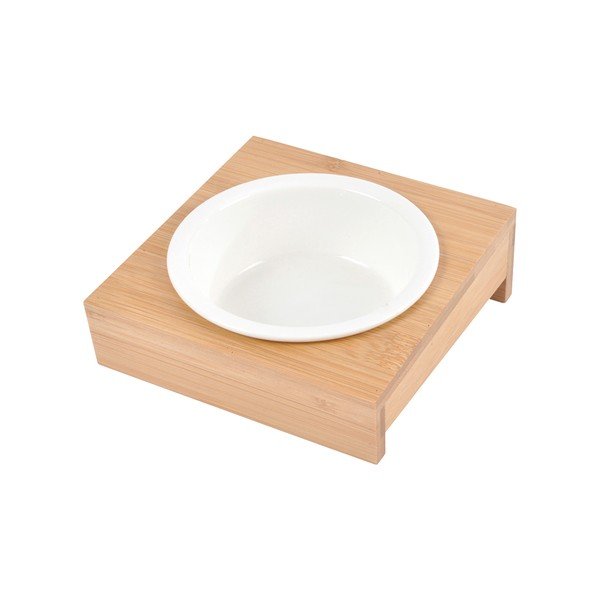 Iš bambuko dubuo su pagrindu šuniui ø 12 cm – Love Story