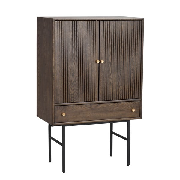 Ruda komoda iš ąžuolo medienos Rowico Clearbrook, plotis 79 cm-image-2