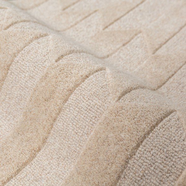 Rankų darbo žalios spalvos/natūralios spalvos iš vilnos kilimas 120x170 cm Apex Border Wool – Flair Rugs-image-3