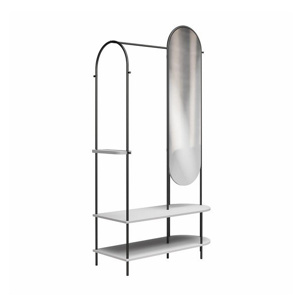 Juodos spalvos/pilkos spalvos iš metalo koridoriaus baldas 101x183x43 cm Anastacia – Støraa