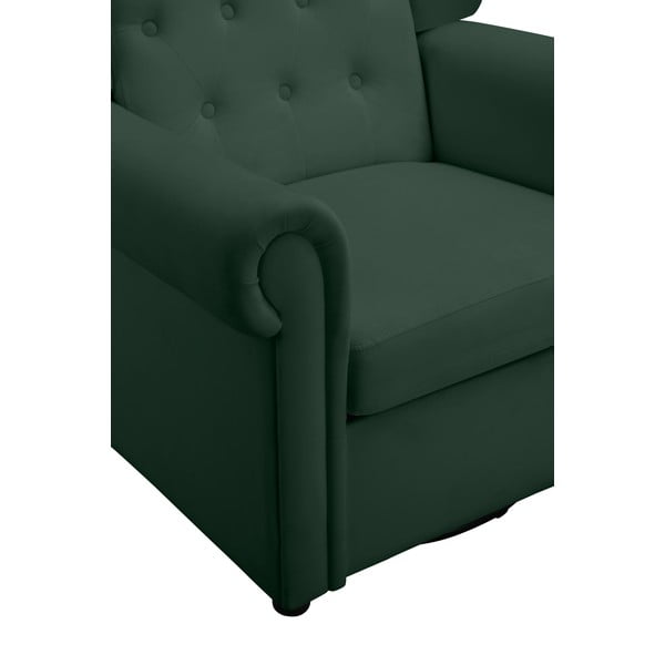 Iš velveto supamasis/Chesterfield krėslas žalios spalvos Lillyse – Støraa-image-1