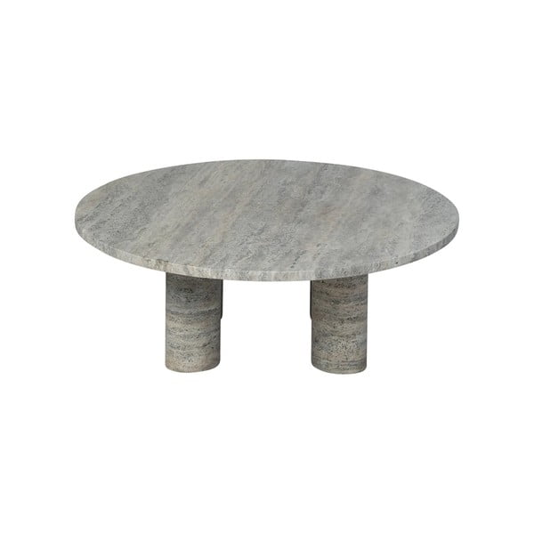 Iš akmens apvalios formos kavos staliukas pilkos spalvos ø 75 cm Volos – Blomus