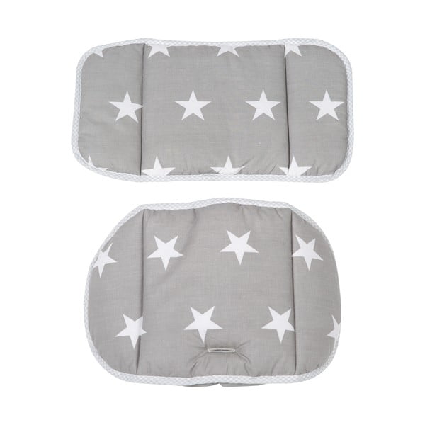 Vaikiškos maitinimo kėdutės pagalvėlė pilkos spalvos Little Stars – Roba