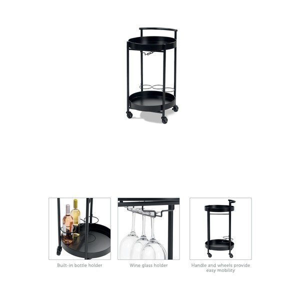 Iš metalo apvalios formos sodo serviravimo stalas ø 40 cm Calla – Garden Pleasure-image-2