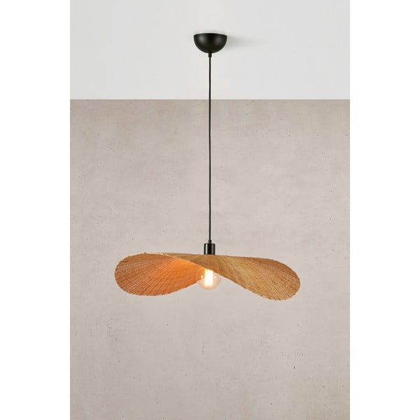 Kabantis šviestuvas natūralios spalvos ø 70 cm su bambukiniu gaubtu Rayo – Markslöjd-image-1