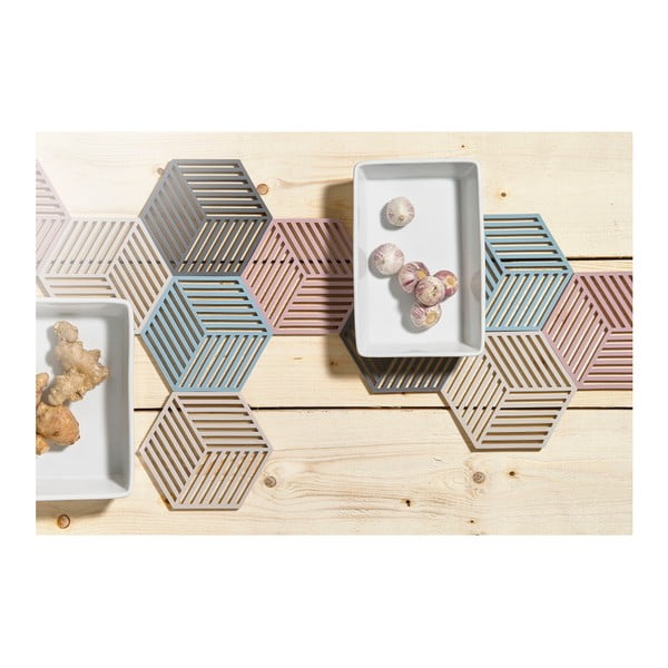 Šešiakampis kilimėlis karštam puodui Zone, juodas-image-1