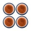 Mėlynos spalvos/oranžinės spalvos iš akmens masės lėkštės 4 vnt. ø 27 cm Tatum – Bloomingville