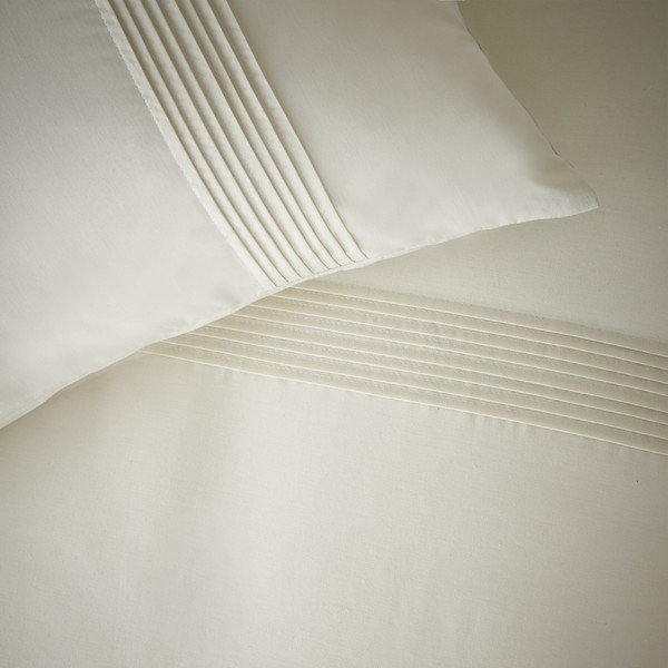 Kreminės spalvos viengulė patalynė 135x200 cm Pintuck Easy Iron Percale – Catherine Lansfield-image-3