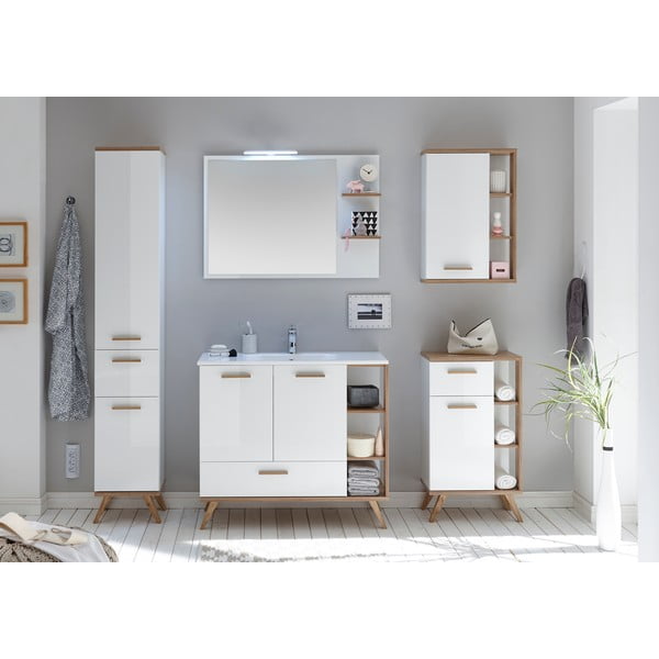 Balta pakabinama vonios kambario spintelė 51x75 cm Set 923 - Pelipal-image-1