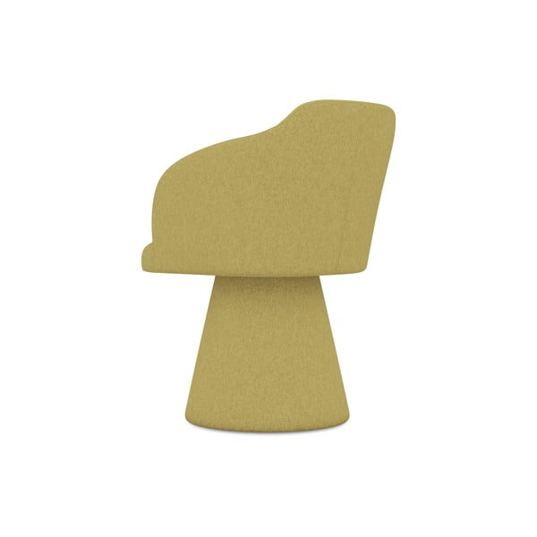 Geltonos spalvos iš audinio valgomojo kėdė Kanoa – Makamii-image-2