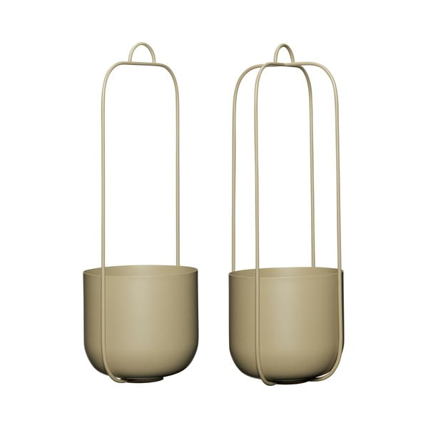 Iš metalo pakabinami ir sieniniai gėlių vazonų dangteliai 2 vnt. ø 16 cm Lotus – Hübsch