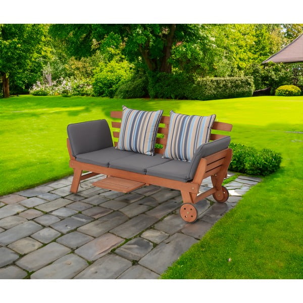 Medžio masyvo sodo suoliukas rudos spalvos Rincon – Garden Pleasure-image-1