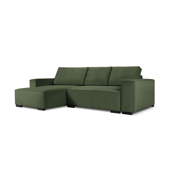Žalia aksominė modulinė kampinė sofa Mazzini Sofas Azalea