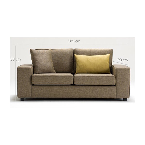 Ruda dvivietė sofa "Balcab Home Doty-image-3