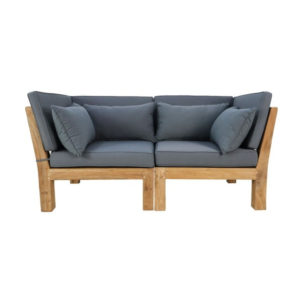 Pilka sodo sofa iš tikmedžio medienos Aruba - HSM collection