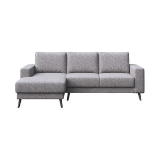 Kampinė sofa pilkos spalvos (su kairiuoju kampu) Fynn – Ghado
