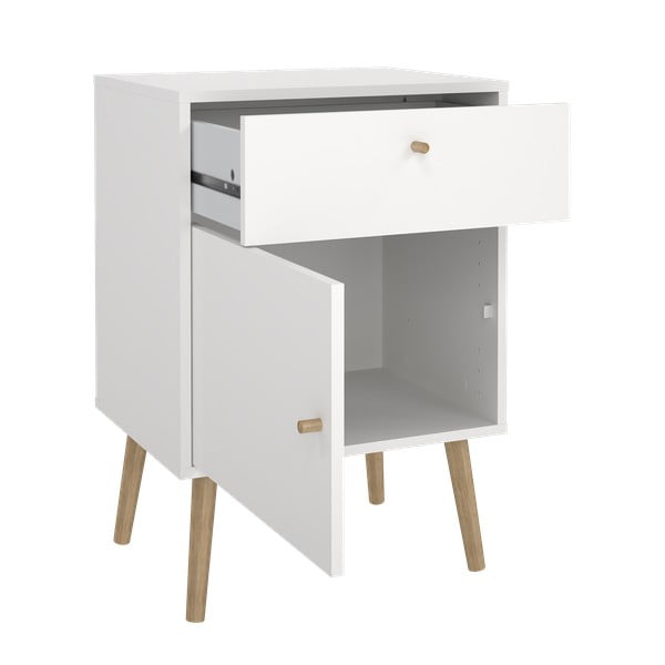 Naktinis staliukas baltos spalvos Bodo – Tvilum-image-4