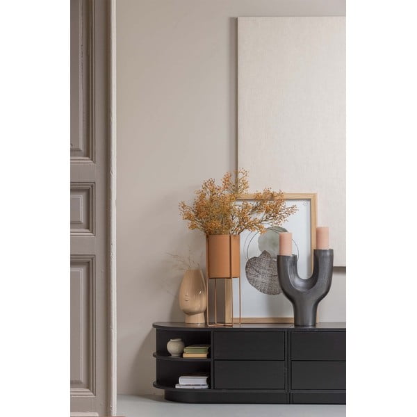 Iš pušies masyvo TV spintelių komplektas juodos spalvos 358x210 cm Finca – WOOOD-image-1