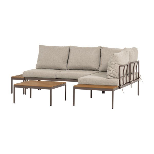 Smėlio spalvos sodo poilsio baldų komplektas 4 žmonėms Zaro – WOOOD-image-3