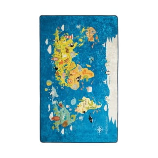 Vaikiškas kilimas World Map, 100 x 160 cm