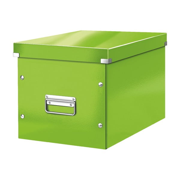 Iš kartono daiktadėžė žalios spalvos su dangčiu 32x36x31 cm Click&Store – Leitz