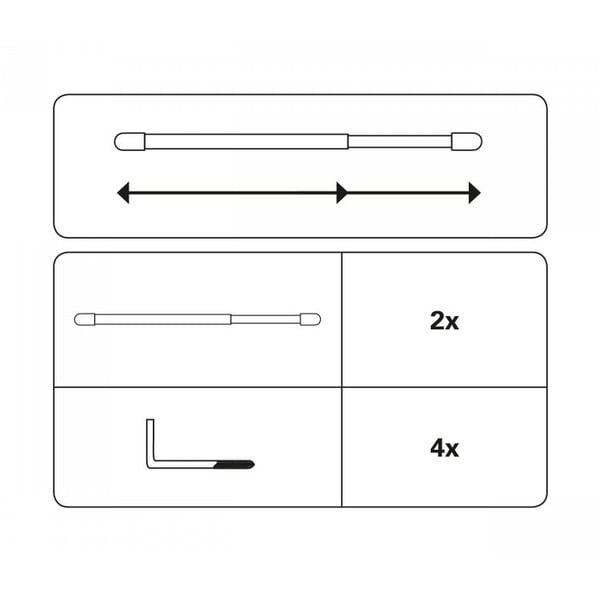 Metalinis ištraukiamas strypas 50 - 70 cm - SP TREND-image-1