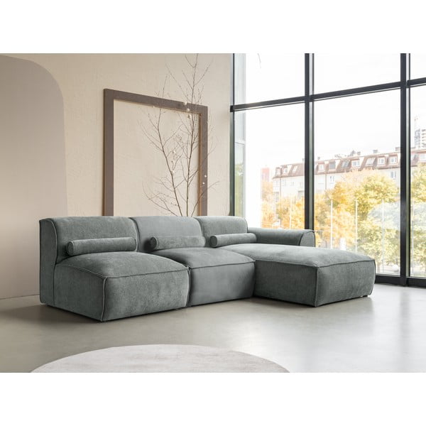 Kampinė sofa žalios spalvos (su dešiniuoju kampu) Flex Felix – Miuform-image-3