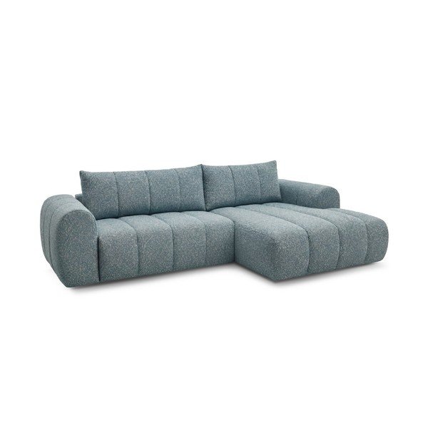 Mėlynos spalvos kampinė sofa (su dešiniuoju kampu/su gultu) Nesty – Bobochic Paris-image-3